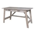 International Concepts Serendipity Desk with 2 Drawers, Washed Gray Taupe OF09-69